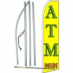 ATM Inside Yellow Extra Wide Swooper Flag Bundle