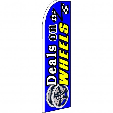 Deals On Wheels Blue Extra Wide Swooper Flag