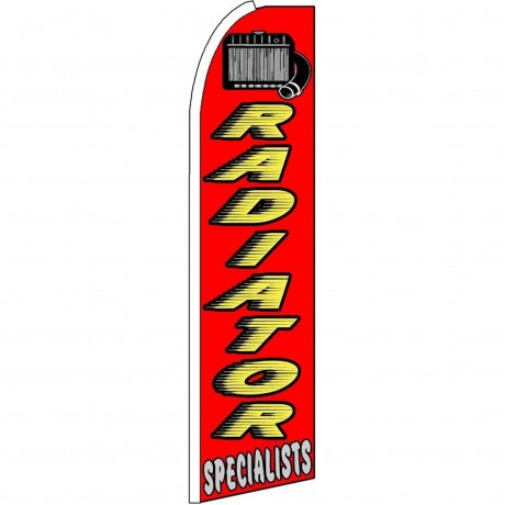 Radiator Specialists Red Yellow Extra Wide Swooper Flag