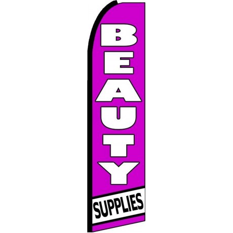 Beauty Supplies Purple Extra Wide Swooper Flag
