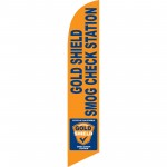 Gold Shield Smog Check Station Windless Swooper Flag