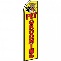 Pet Grooming Yellow Swooper Flag
