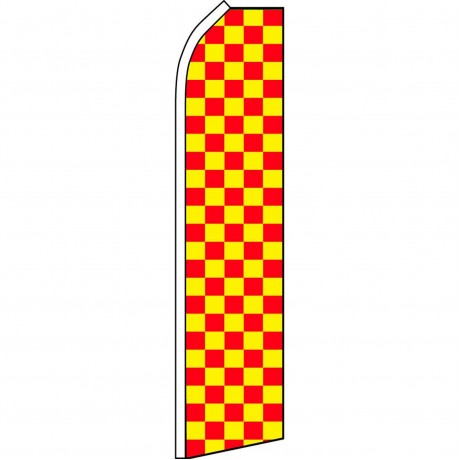 Checkered Red & Yellow Swooper Flag
