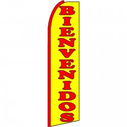 Bienvenidos(Welcome) Extra Wide Swooper Flag