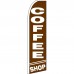 Coffee Shop Brown Extra Wide Swooper Flag