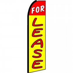 For Lease Red Yellow Extra Wide Swooper Flag