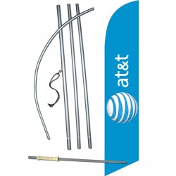 AT&T Wireless Windless Swooper Flag Bundle
