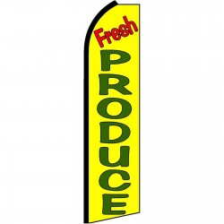 Fresh Produce Yellow Extra Wide Swooper Flag