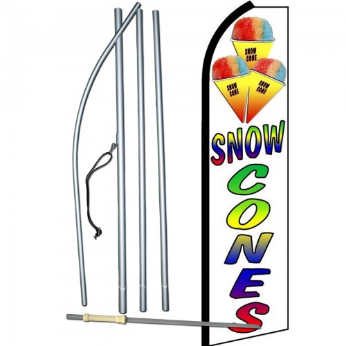Snowballs Extra Wide Windless Swooper Flag 