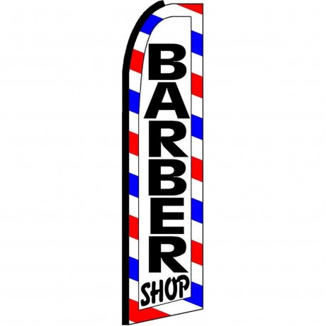 Barber Shop Extra Wide Swooper Flag