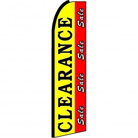 Clearance Sale Red Yellow Extra Wide Swooper Flag