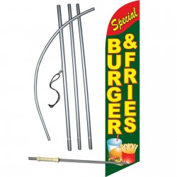 Burger & Fries Special Windless Swooper Flag Bundle