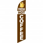 Fresh Hot Coffee Windless Swooper Flag
