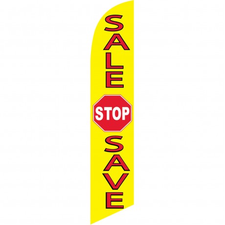 Sale Stop Save Yellow Windless Swooper Flag