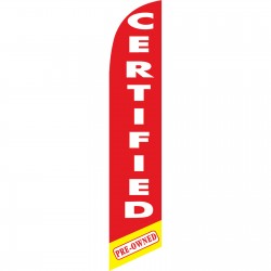 Certified Pre-Owned Red Windless Swooper Flag