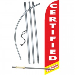 Certified Pre-Owned Red Windless Swooper Flag Bundle