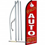 Quality Auto Services Extra Wide Swooper Flag Bundle