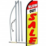 Blow Out Sale Extra Wide Swooper Flag Bundle
