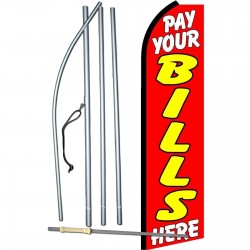 Pay Your Bills Here Swooper Flag Bundle