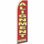 Alignment Here Red Extra Wide Swooper Flag