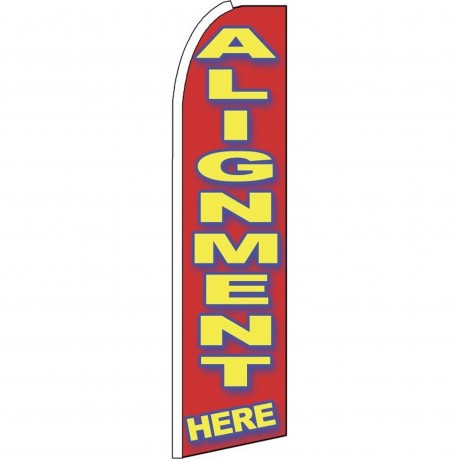 Alignment Here Red Extra Wide Swooper Flag