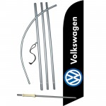 Volkswagen Black Windless Swooper Flag Bundle