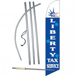Liberty Tax Service Stars Windless Swooper Flag Bundle