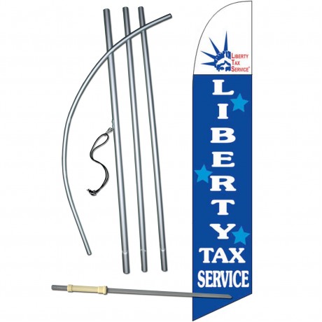 Liberty Tax Service Stars Windless Swooper Flag Bundle