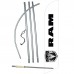 Dodge Ram Logo White Windless Swooper Flag Bundle