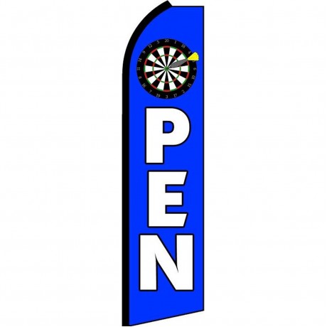 Open Dartboard Extra Wide Swooper Flag
