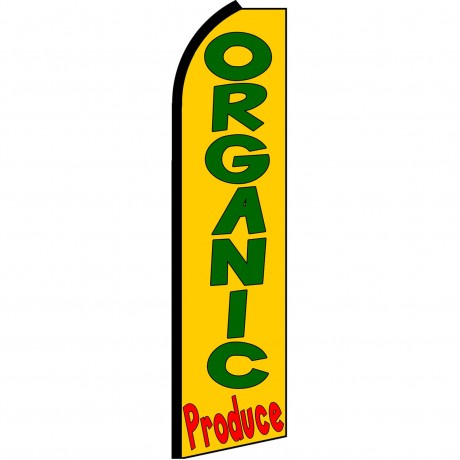 Organic Produce Yellow Extra Wide Swooper Flag