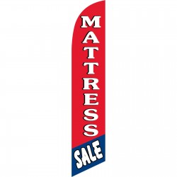 Mattress Sale Red Blue Windless Swooper Flag