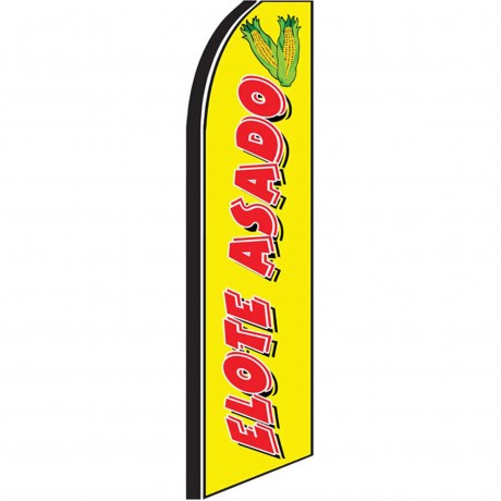 Elote Asado(Grilled Corn) Extra Wide Swooper Flag