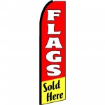 Flags Sold Here Red Extra Wide Swooper Flag