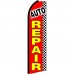Auto Repair Red Checkered Extra Wide Swooper Flag