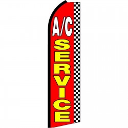 A/C Service Checkered Extra Wide Swooper Flag