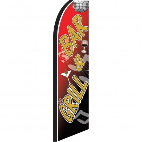 Bar & Grill Extra Wide Swooper Flag