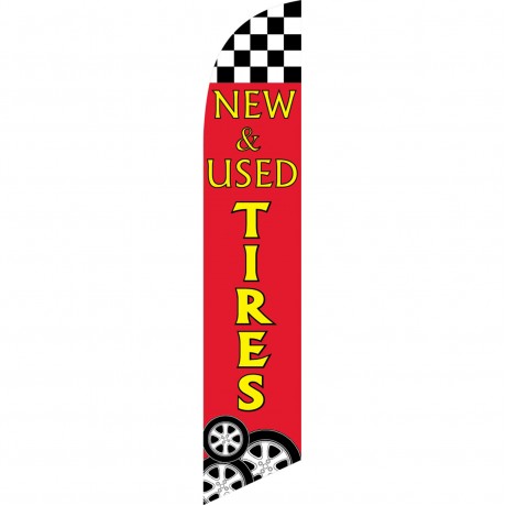 New & Used Tires Red Windless Swooper Flag