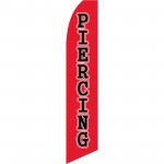 Piercing Red Black Swooper Flag
