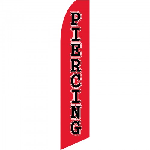 Piercing Red Black Swooper Flag Kit 