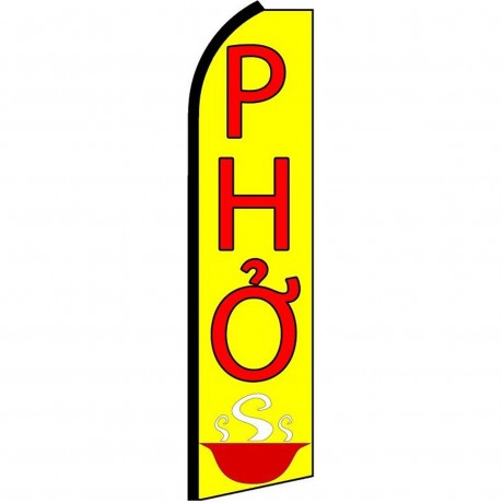 Pho Red Yellow Extra Wide Swooper Flag