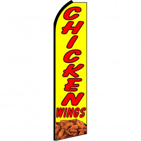 Chicken Wings Extra Wide Swooper Flag
