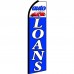 Auto Loans White Blue Extra Wide Swooper Flag