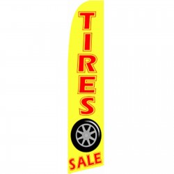 Tires Sale Yellow Extra Wide Swooper Flag