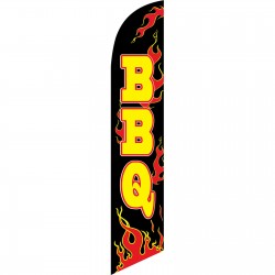 BBQ Flames Black/Yellow Swooper Flag