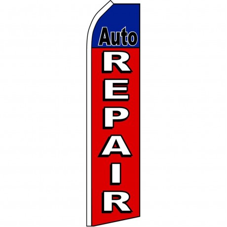 Auto Repair Red Swooper Flag