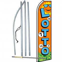 Lotto Orange Sun Extra Wide Swooper Flag Bundle