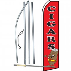 Cigars Black/Red Swooper Flag Bundle