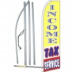 Income Tax Service Yellow Extra Wide Swooper Flag Bundle