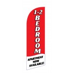 1-2 Bedroom Apartment Red/White Junior Swooper Flag